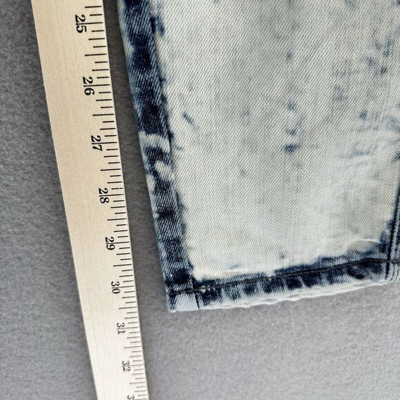 Clash Jeans USA Acid Wash Distressed Denim Women’s 5 (28x31) 90s Retro 80s Rock - Picture 7 of 12